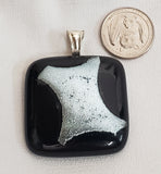 Silver Dichroic Glass Pendant