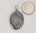 Handblown Spiral Glass Pendant