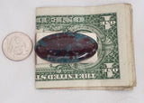 Red Reactive Blue Glass Money Clip