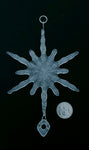 Glass Snowflake Ornament Clear Bubbles