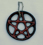 Glass Pentacle Red and Black