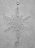 Glass Snowflake Ornament Clear Bubbles