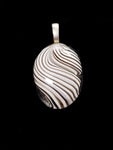 Handblown Spiral Glass Pendant