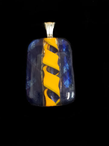 Handblown Triple Cane Glass Pendant