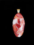 Red and White Glass Pendant